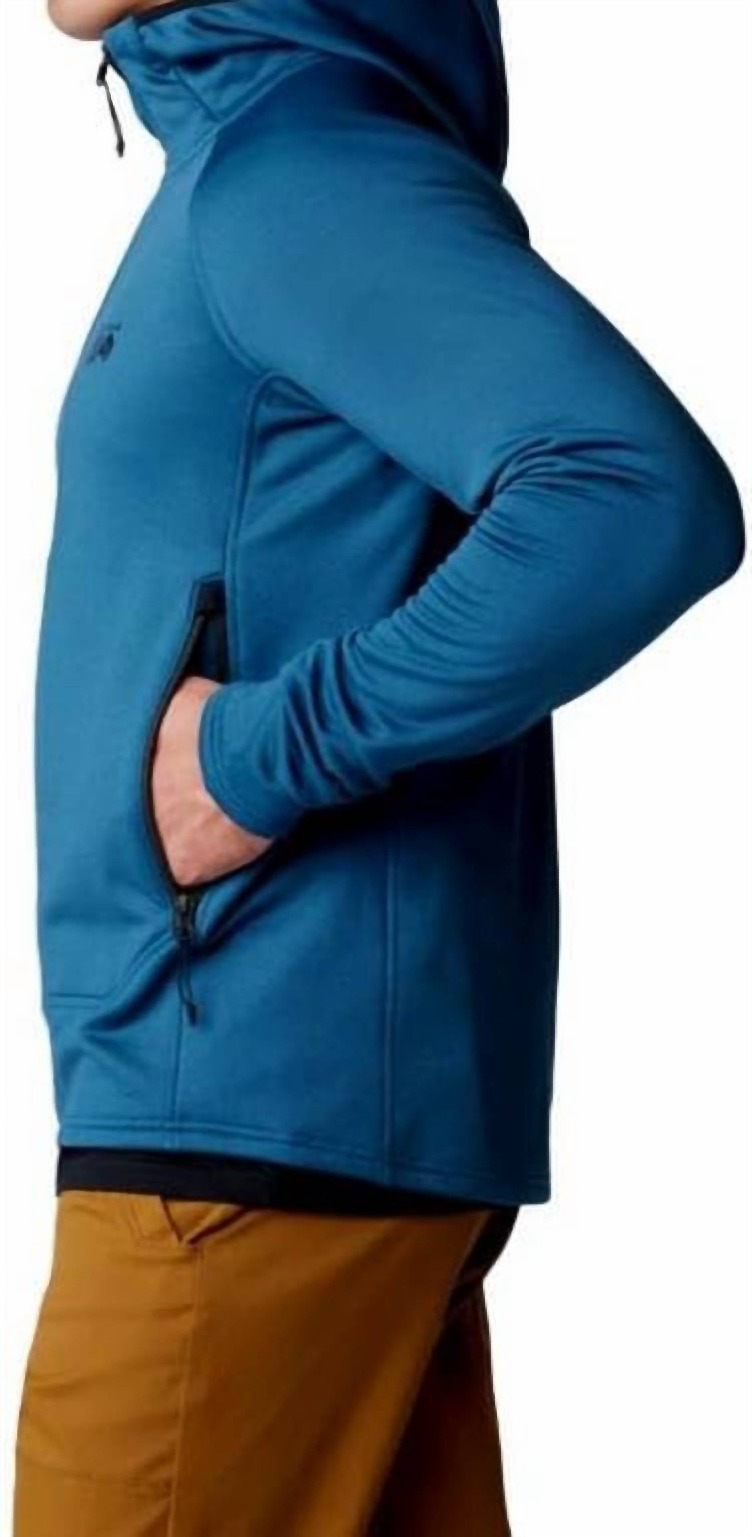 Mountain Hardwear Sendura Hoody in dark caspian heather - men's shirt - detail view
