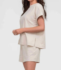 Southern Shirt Company - Off Duty Cuff Short Sleeve Top
