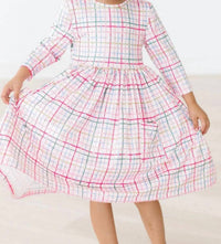Mila & Rose - Three Quarter Sleeve Pocket Twirl Swirl Dress
