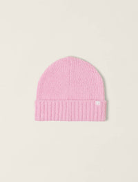 BAREFOOT DREAMS Cozychic Barbie Beanie in pink - kids' hat - detail view