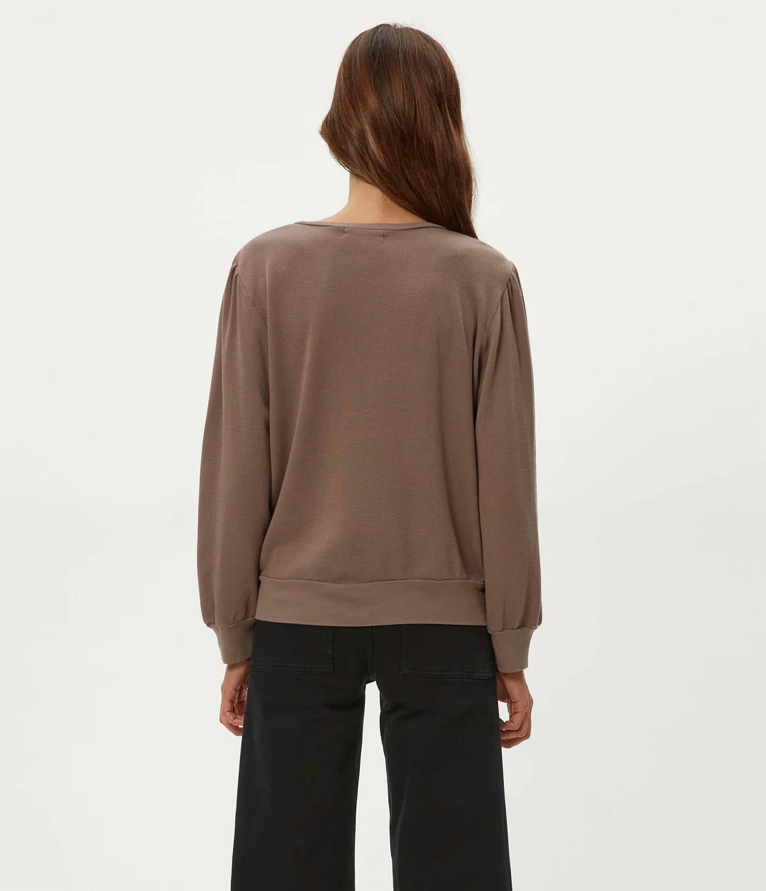 Michael Stars - Sophy Puff Sleeve Henley Tee