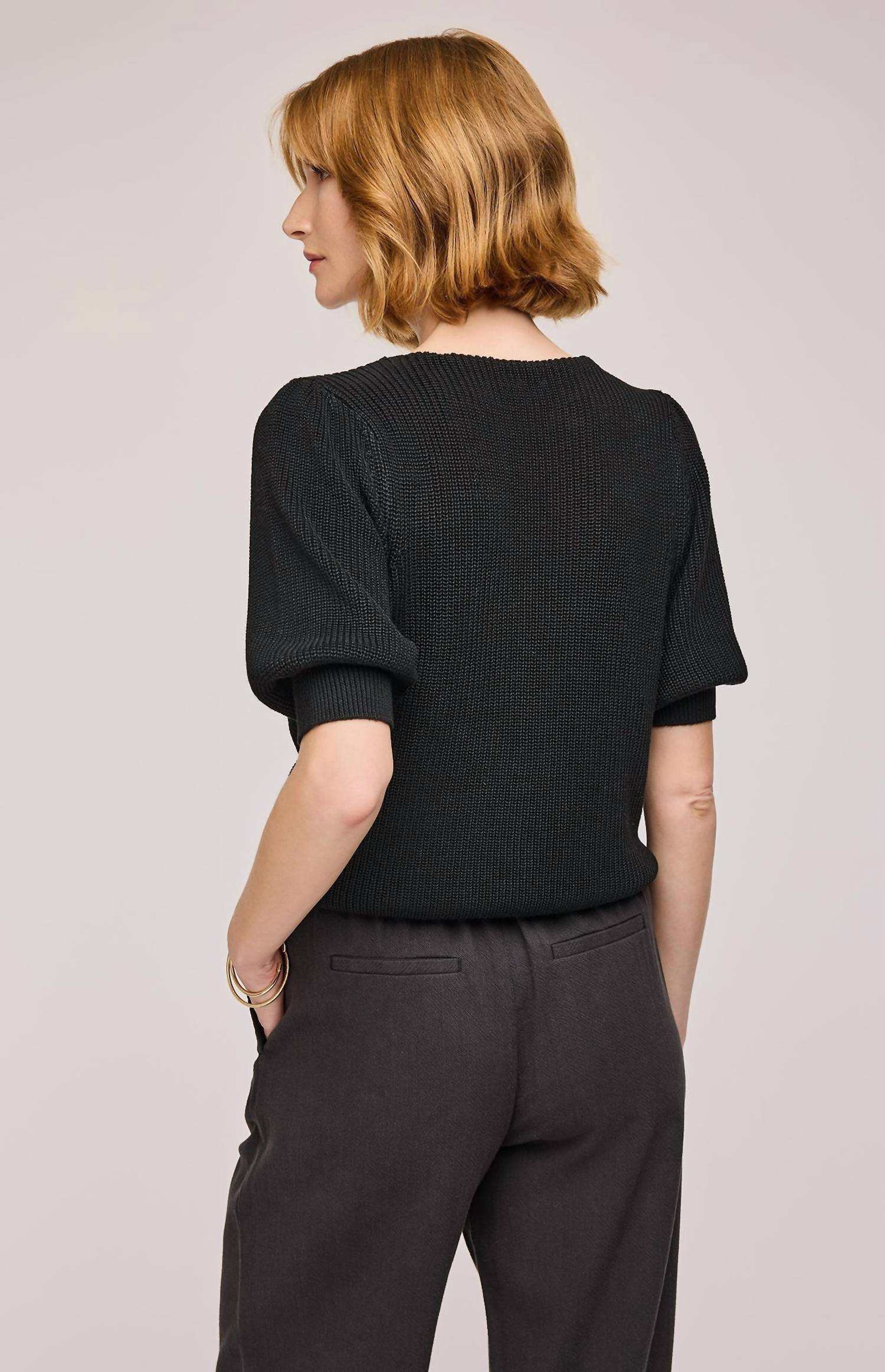 Gentle Fawn - V-neck Short Sleeve Knit Top