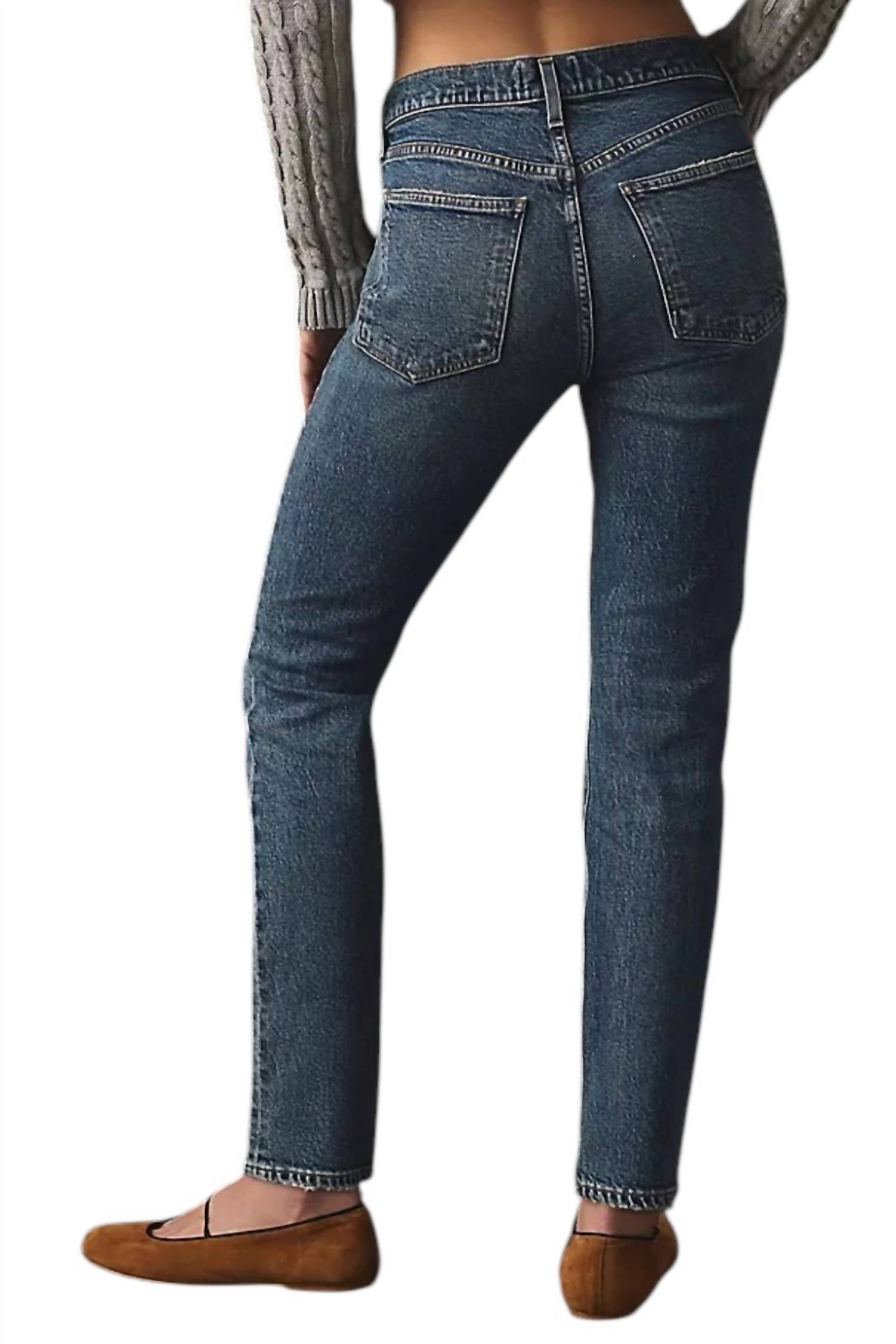 AGOLDE Willow Mid Rise Crop Jeans in organic - women's jeans - detail view
