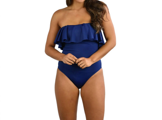 Milly - Solid Ruffle Top One Piece Swimsuit