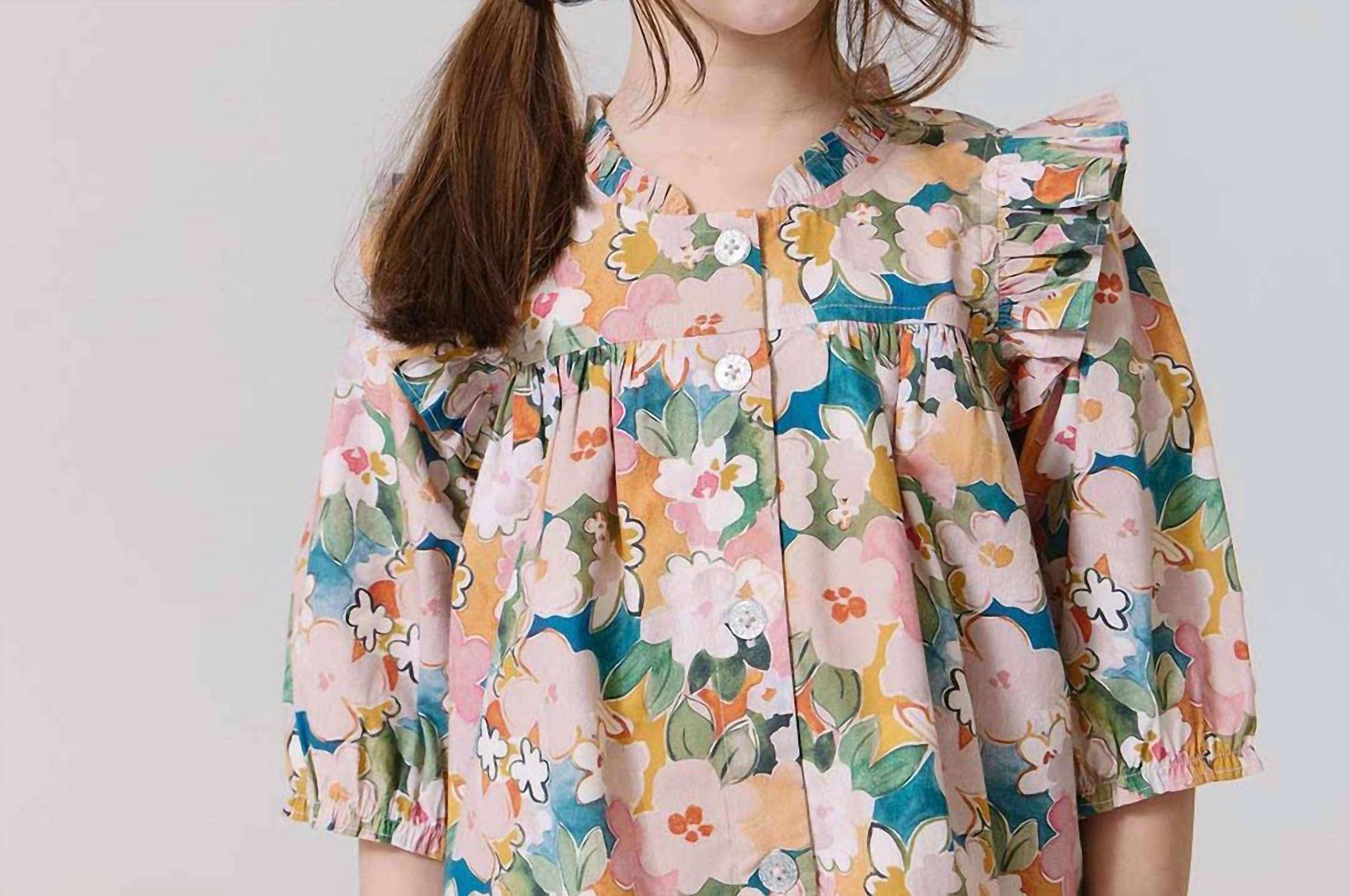 Pink Chicken - Girl's Kalani Button Up Top