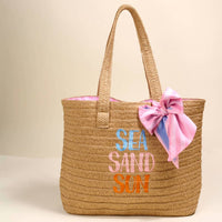 The Darling Effect - Sea Sand Sun Straw & Sun Tote Bag