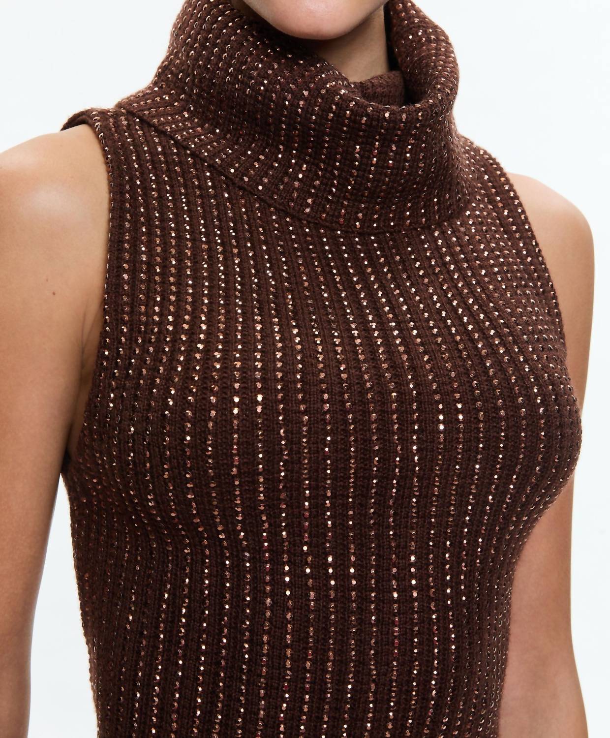 Alice + Olivia - Alma Shell Sweater With Heatset Stones