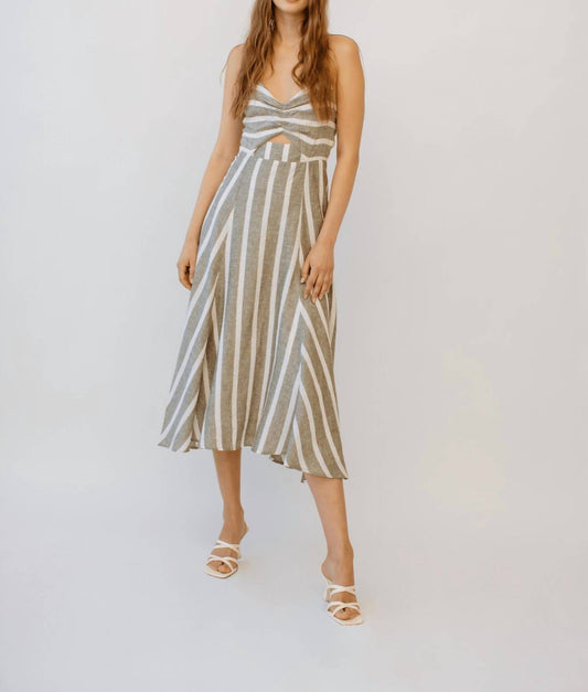 Guadalupe Design - Filomena Stripe Midi Dress
