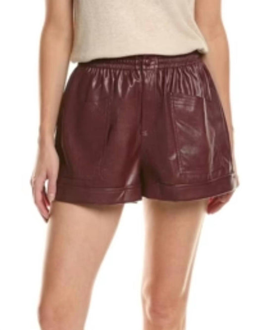 Elan - Vegan Leather Shorts