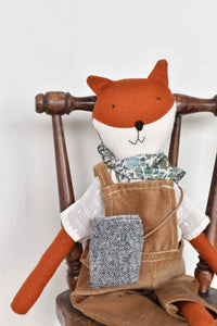 Woolgrass Farm - Florette The Fox Doll With Corduroy Overalls