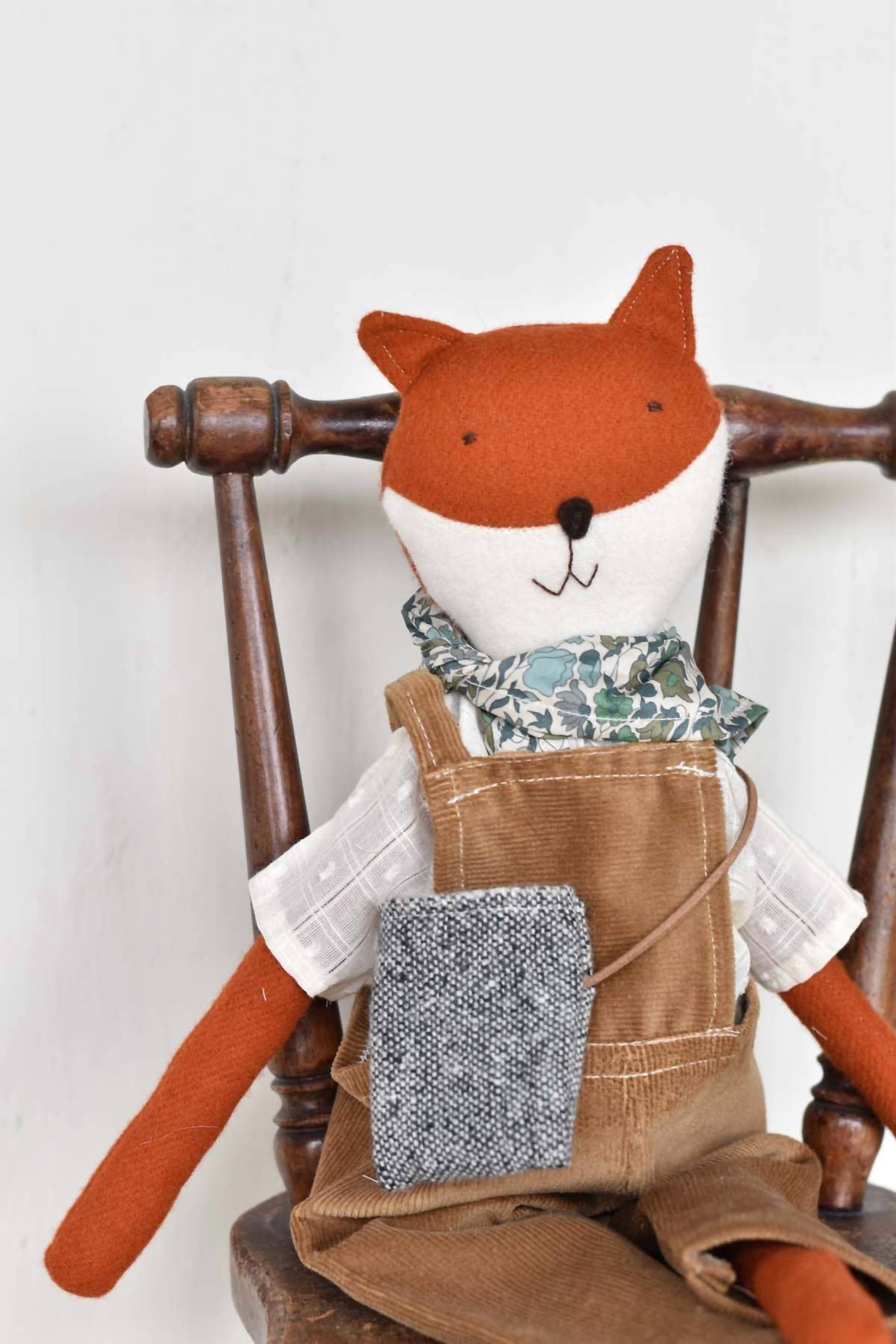 Woolgrass Farm - Florette The Fox Doll With Corduroy Overalls
