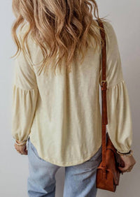 Legend Or Lies - Paisley Embroidered Notch V Neck Blouse