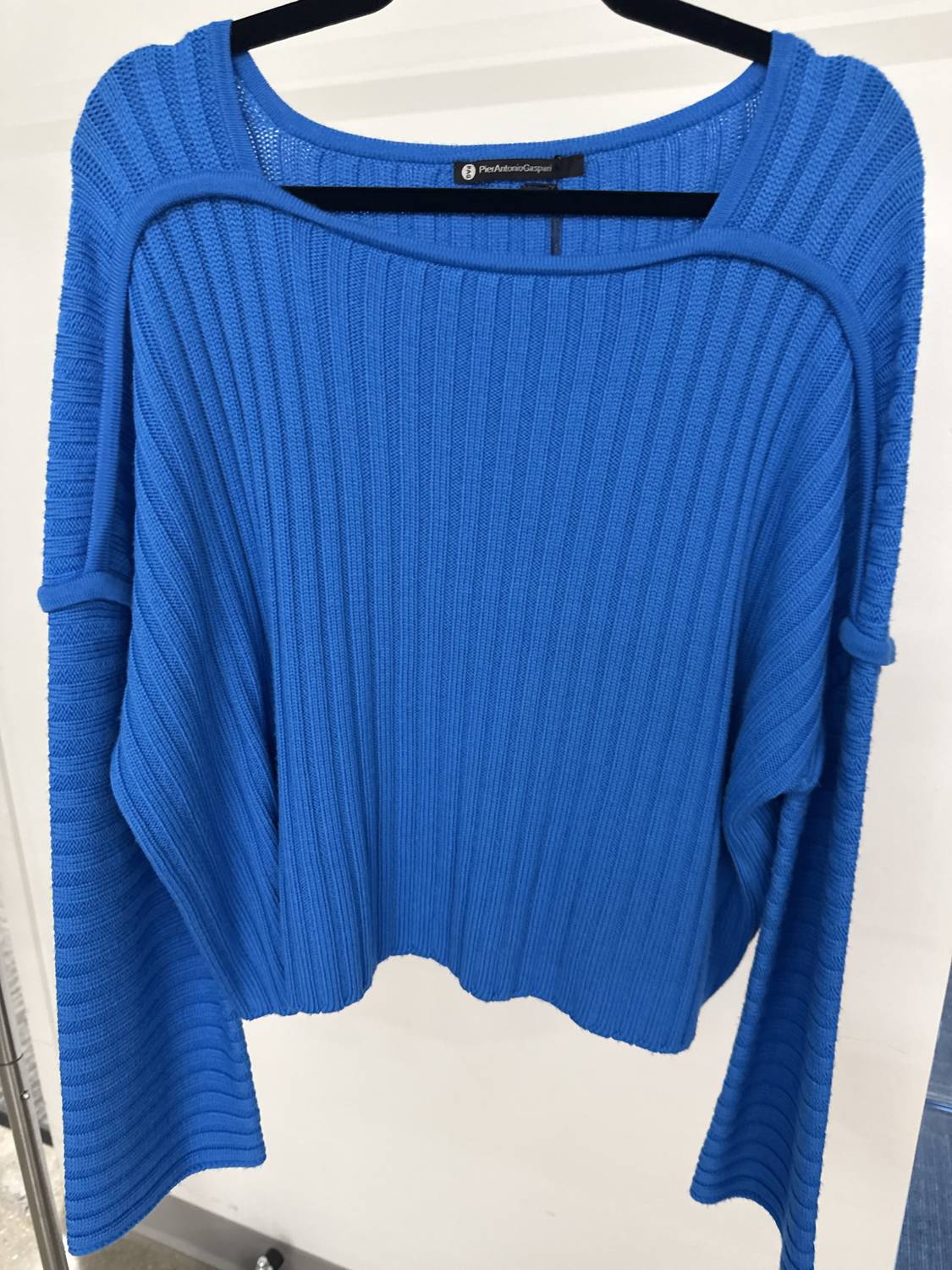 Pier Antonio Gaspari Women's Ribbed Sweater in blue - women's sweater