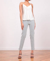PARS SEERSUCKER STRIPE FULL-LENGTH DRESS PANT