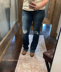 Judy Blue - Mid Rise Hand Sand And Destroy Bootcut Jeans