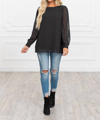 Zenana - Adalyn Chiffon Blouse