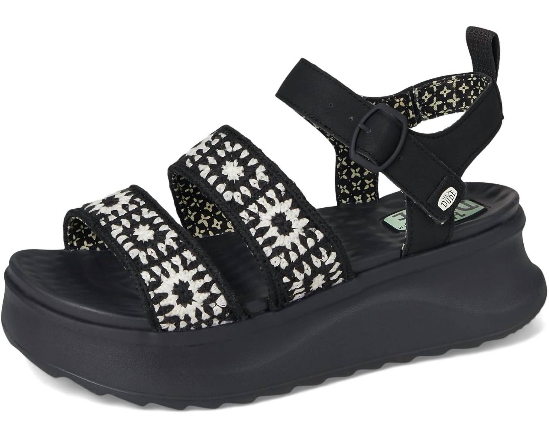 Hey Dude - Women's Delray Buckle Cottage Crochet Sandal