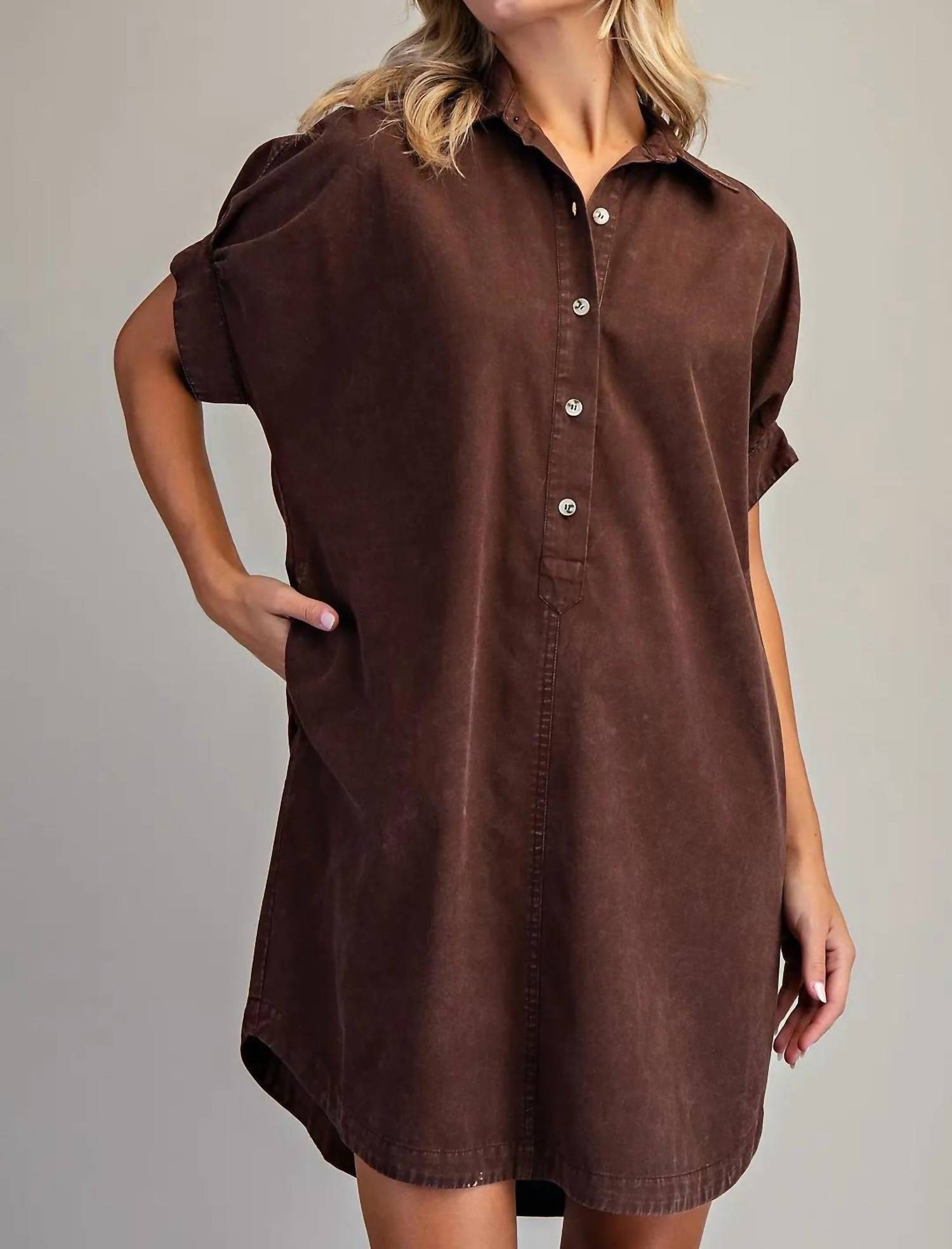 Ee:Some - Move free mineral washed dress