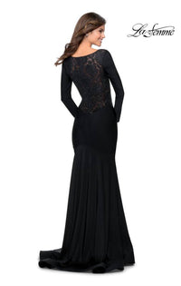 La Femme - Long Sleeve Evening Gown