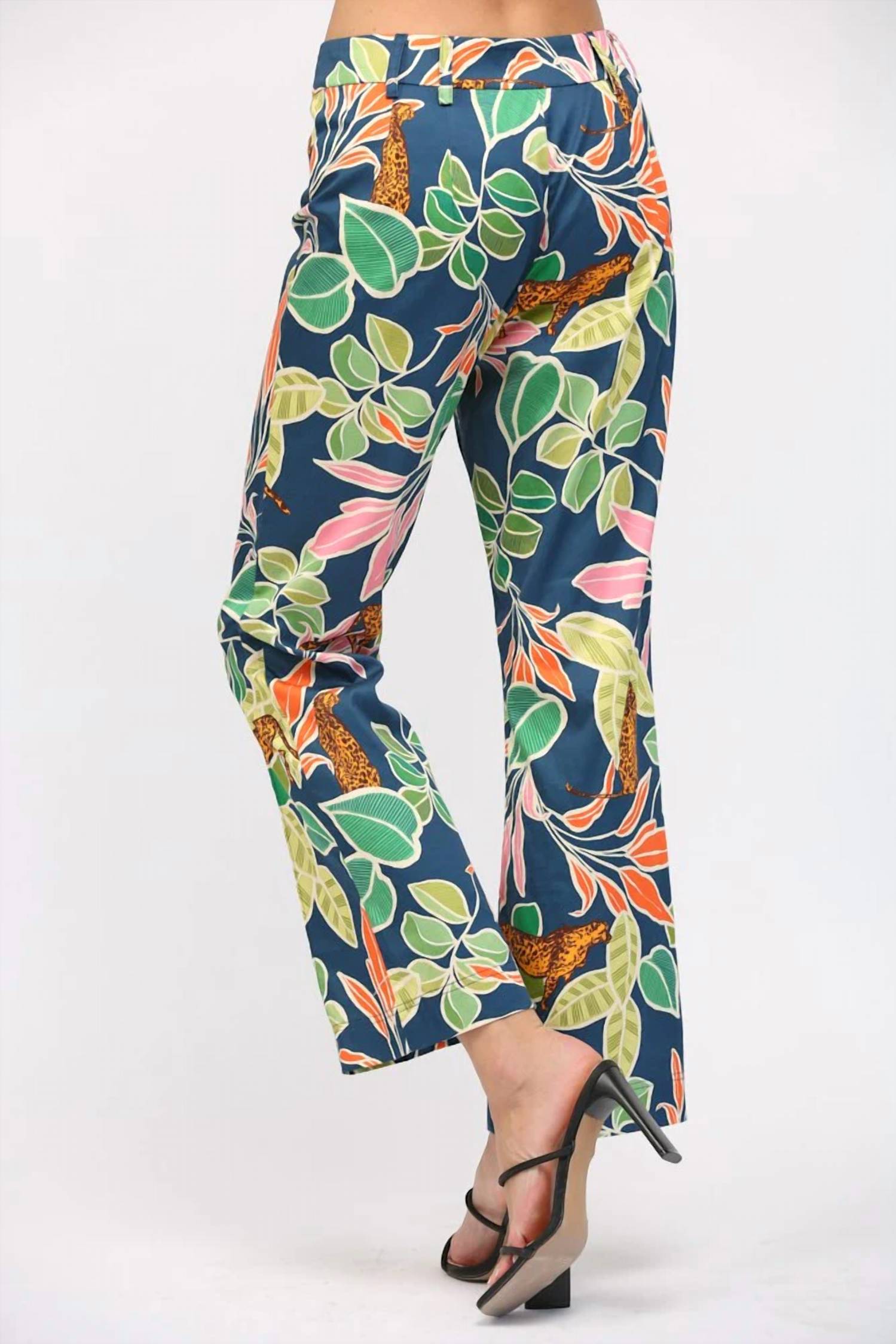 Fate By Lfd - Tropical Print Flare Pants