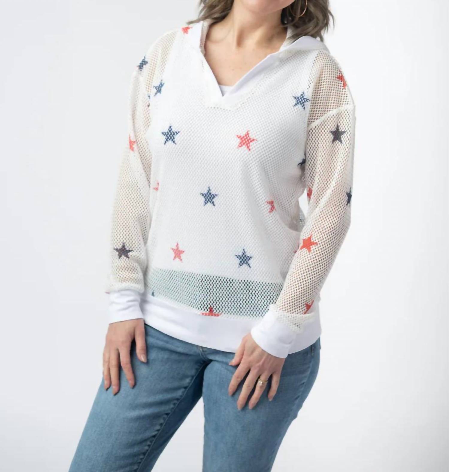 Michelle Mae - American Stars Mesh Hoodie