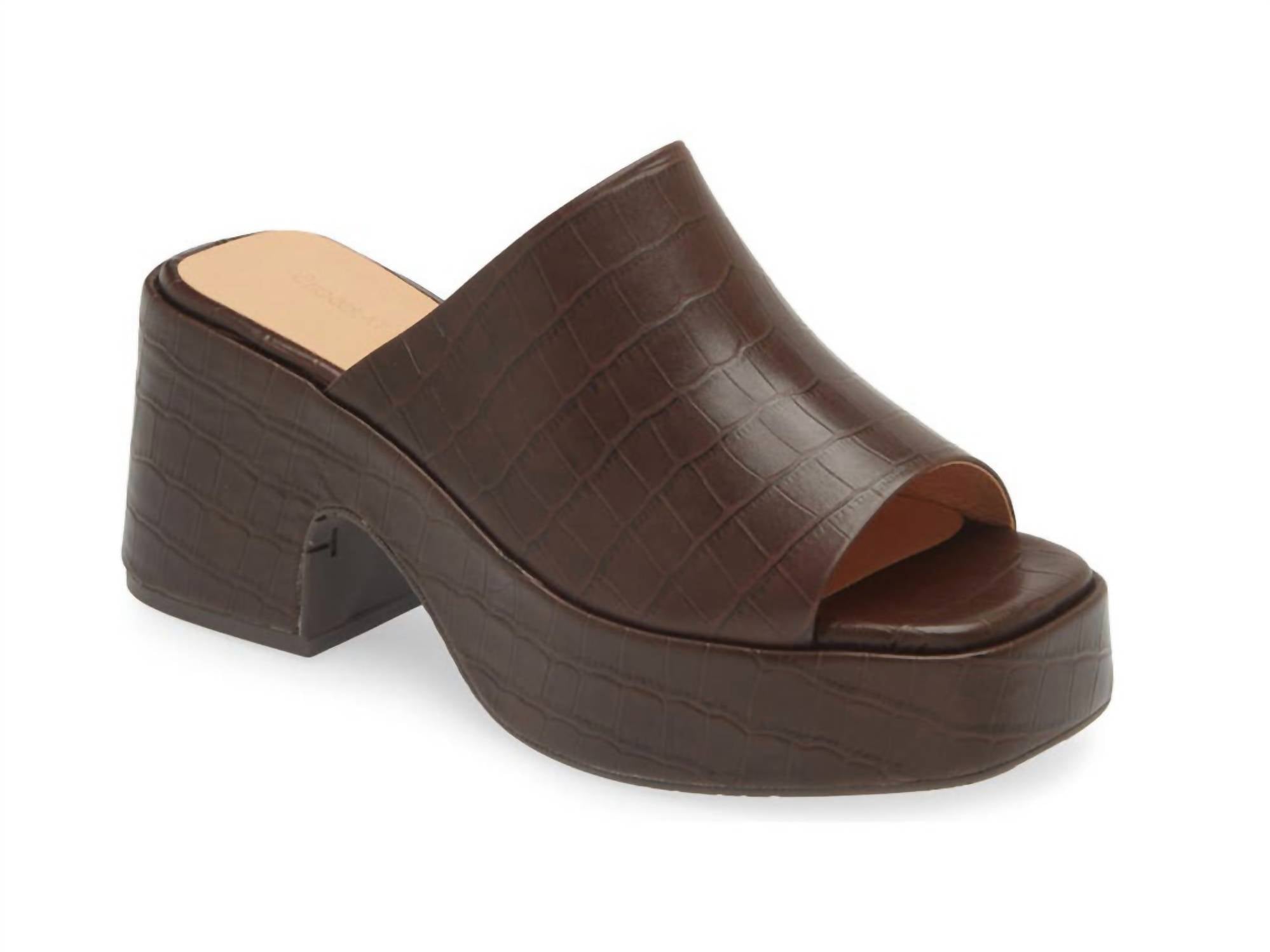 Chocolat Blu - Women's Helia Peep Toe Platform Slide