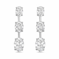 Diana M Jewels - Women's Oval Lab-Grown Diamond Stud Earrings (8.00 Ct TCW) - Elegant Plus