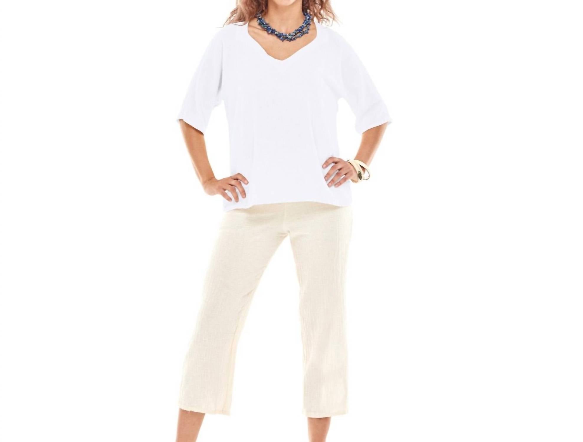 Oh My Gauze! Erin Top in snow - women's blouse