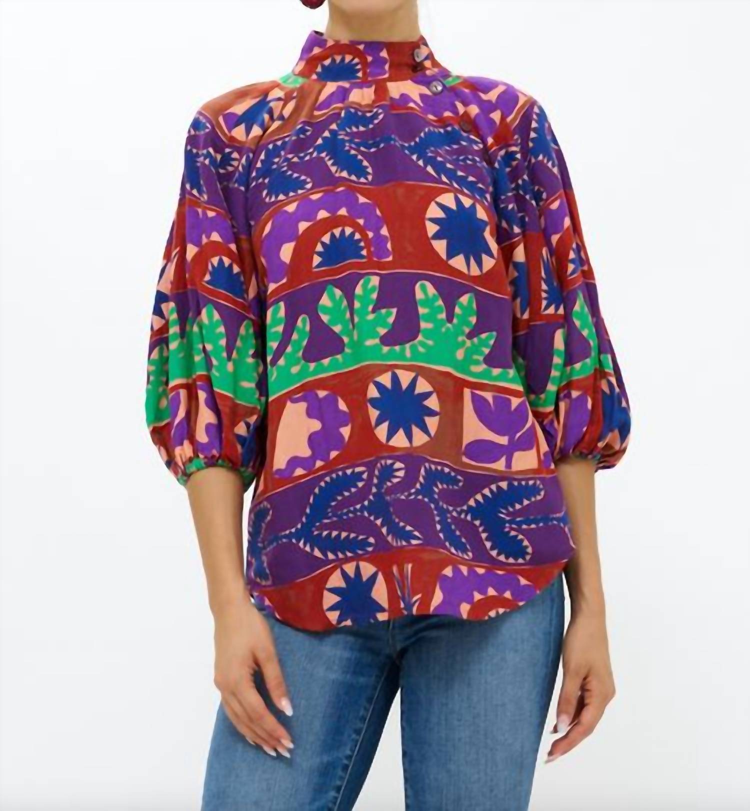 Oliphant - Button Neck Blouse