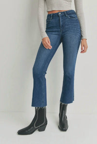 Just Black Denim - Palazzo Cropped Demi Flare Jeans