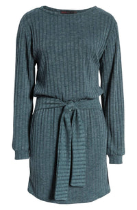 Fraiche By J - Tie Front Long Sleeve Dress