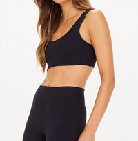 THE UPSIDE Peached Harley Sports Bra in black - women's intimate - detail view