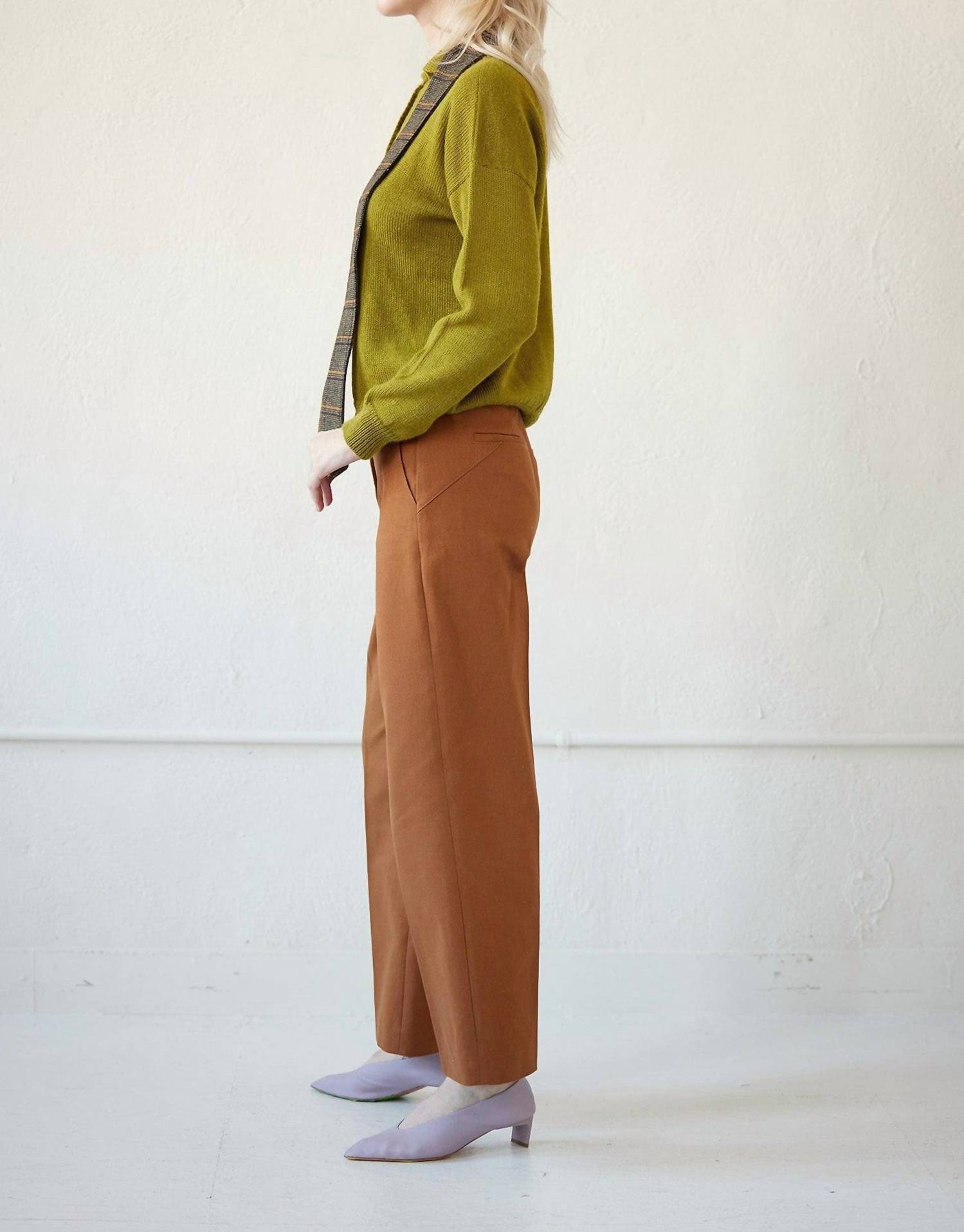 Rose Velvet - Piper Cotton Twill Ankle Pants