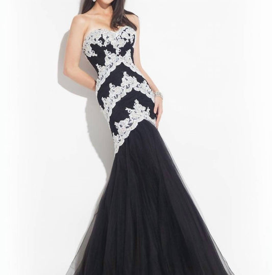 Rachel Allan - Strapless Soft Tulle Mermaid Gown