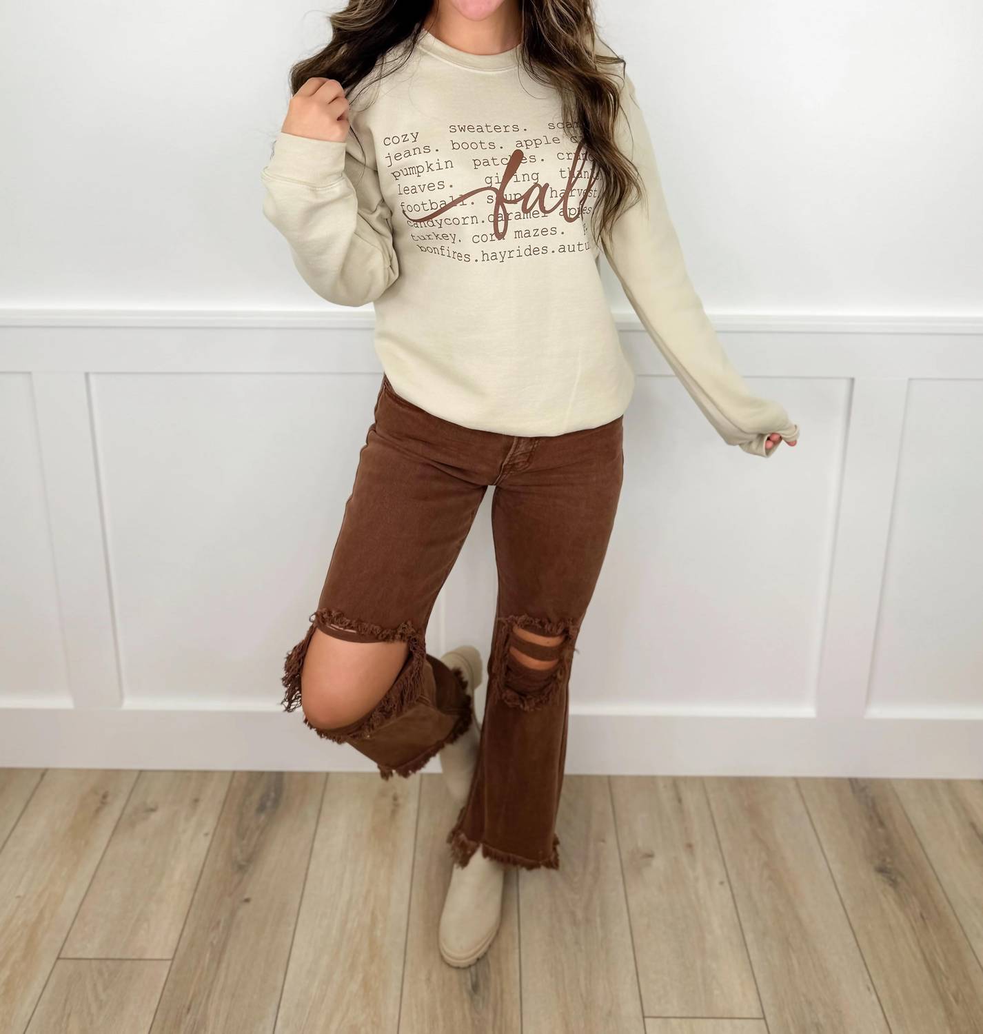 Risen - Sabrina Distressed High-rise Straight Leg Crop Jeans