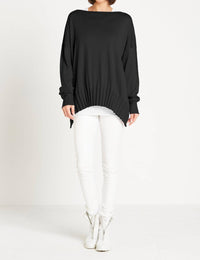 Planet By Lauren G. - Ribbed Boatneck Top