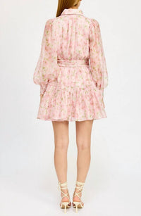 En Saison - Josette Long Sleeve Mini Dress