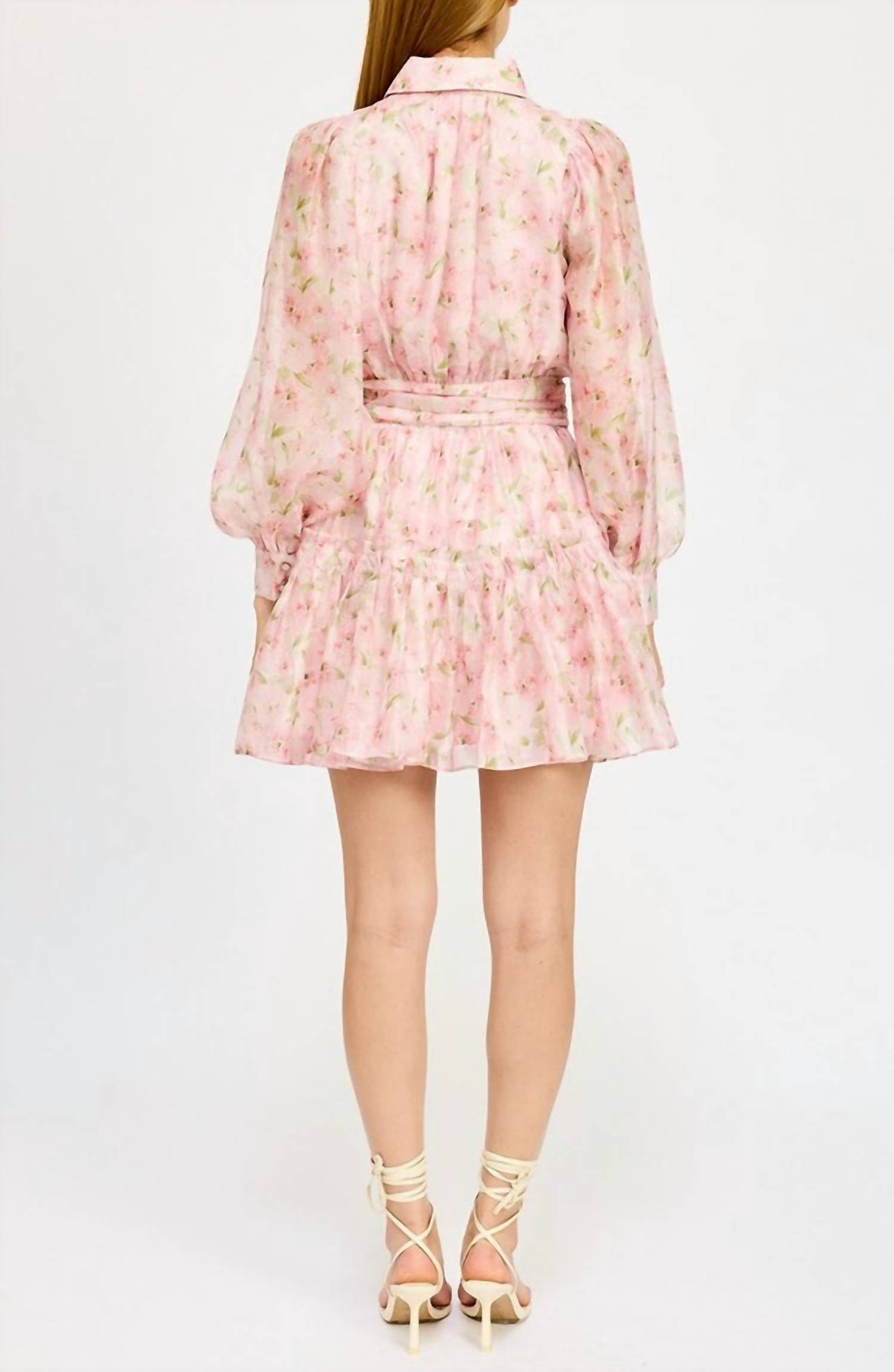 En Saison - Josette Long Sleeve Mini Dress
