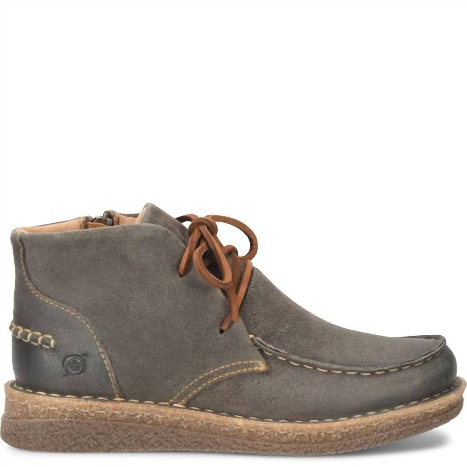 Born Women's Analia Moc-toe Ankle Boot in dark gray - women's shoe