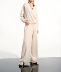Joseph Ribkoff - Scuba Jersey Wide Leg Pull-On Pants With Drawcord