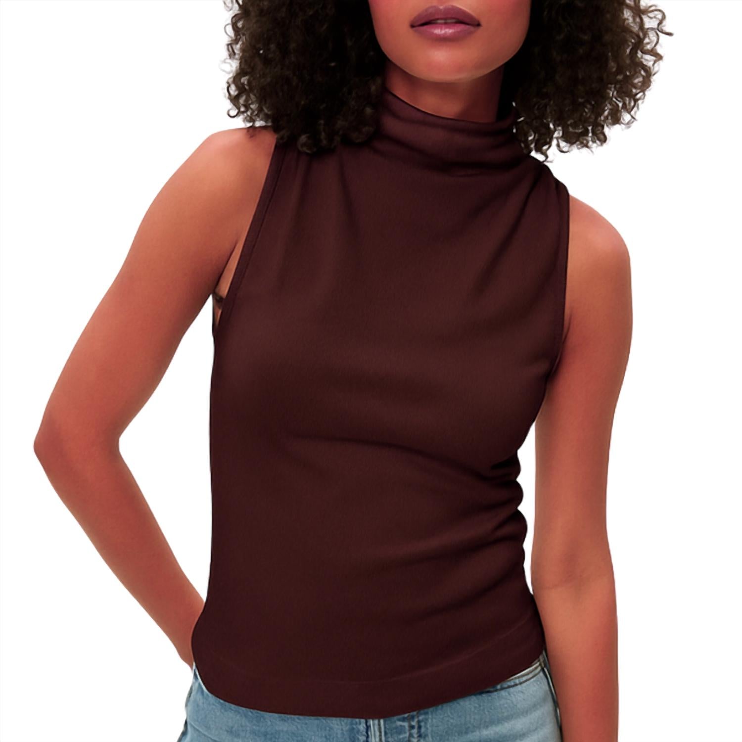 Michael Stars Chiara Tank in espresso - women's tank top