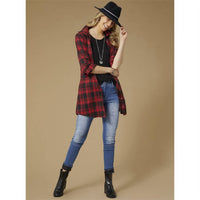 Coco + Carmen - Joy Plaid Button Front Tunic Dress