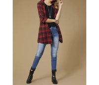 Coco + Carmen - Joy Plaid Button Front Tunic Dress