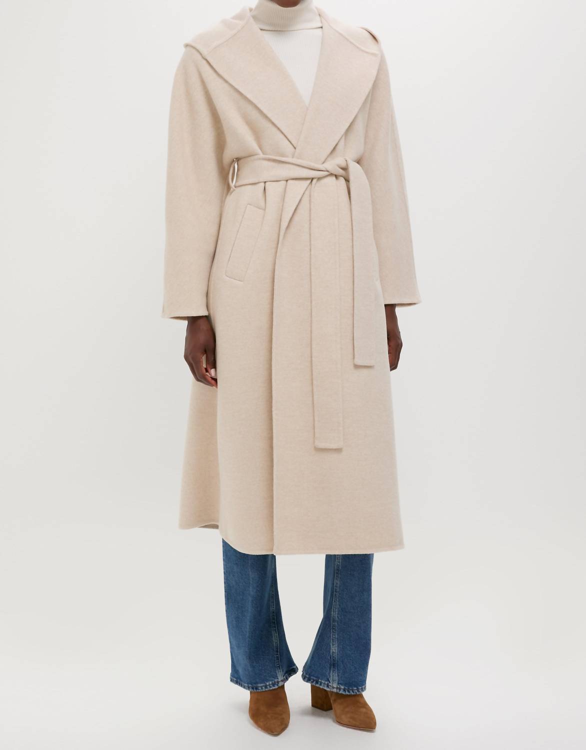 ba&sh Lylie Coat in beige chine - women's jacket