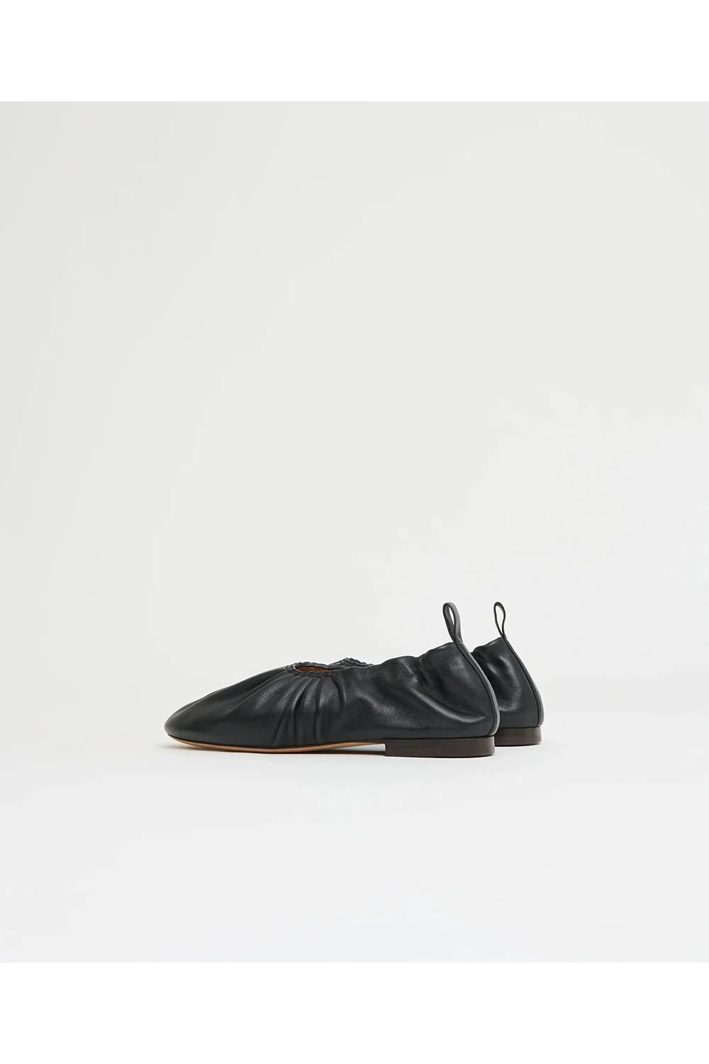 Mansur Gavriel Women's Ruched Ballerina Shoes in black - women's flats - alternate view