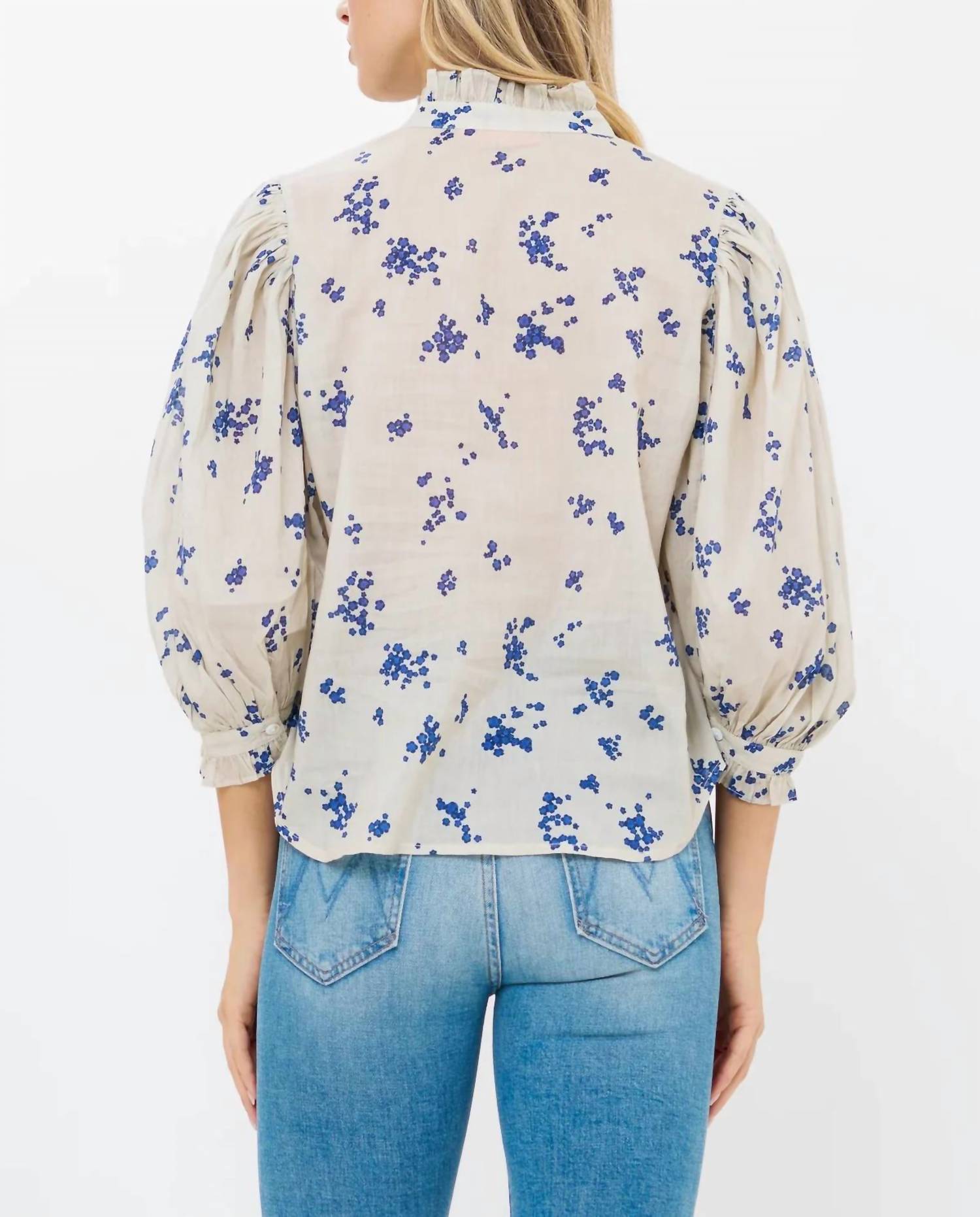 Oliphant - Ruffle Front Button Blouse