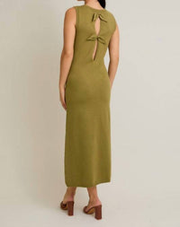 Le Lis - Round Neck Sleeveless Back Tie Detail Midi Dress