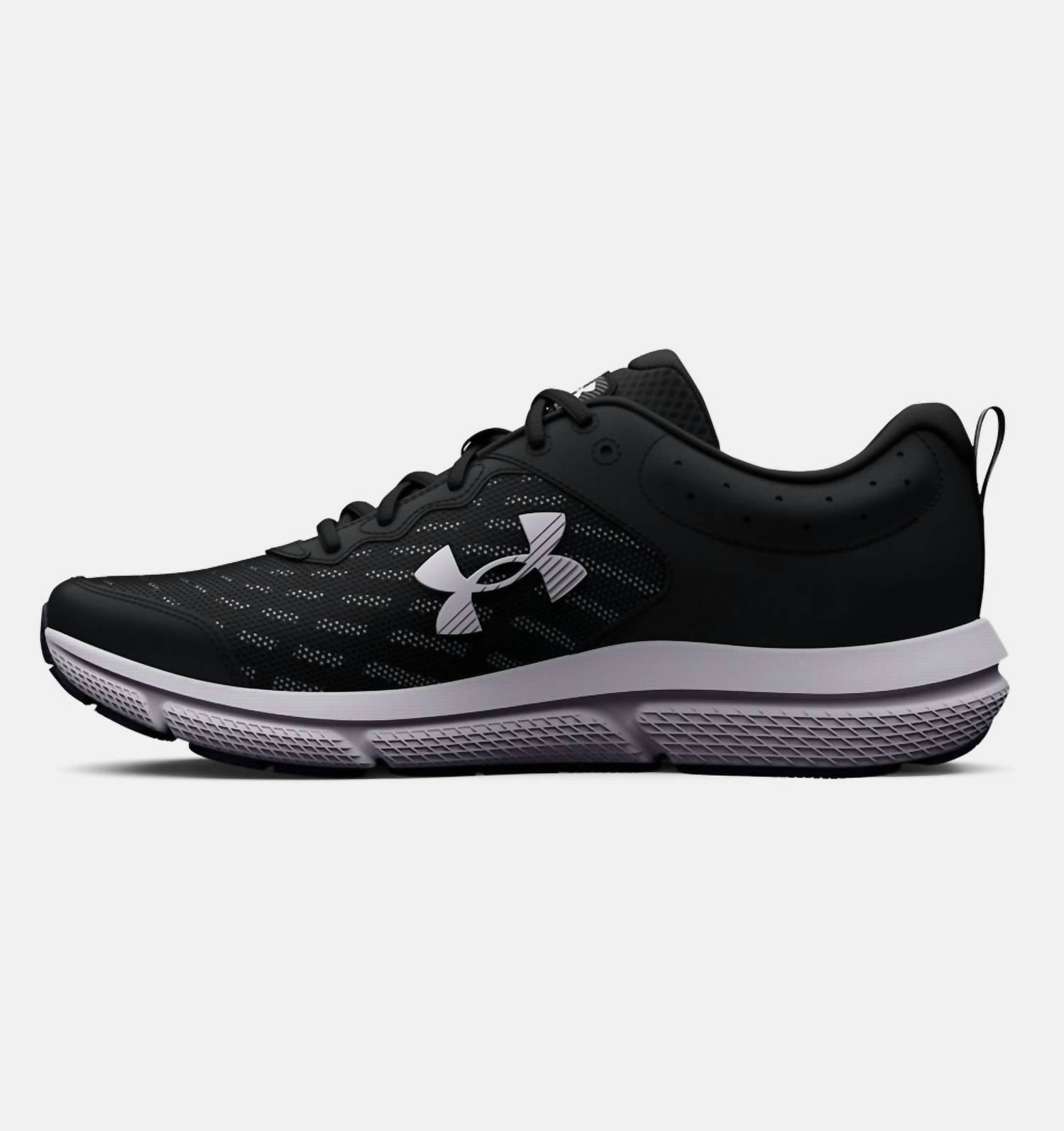 UNDER ARMOUR Men's Charged Assert 10 Running Shoes in black white - men's sneaker - detail view