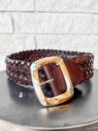 Zimmermann Women's Malley Leather Belt in burgundy - women's accessory