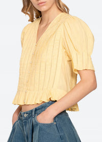 Sea - Alberte Bubble Sleeve Cotton Blouse